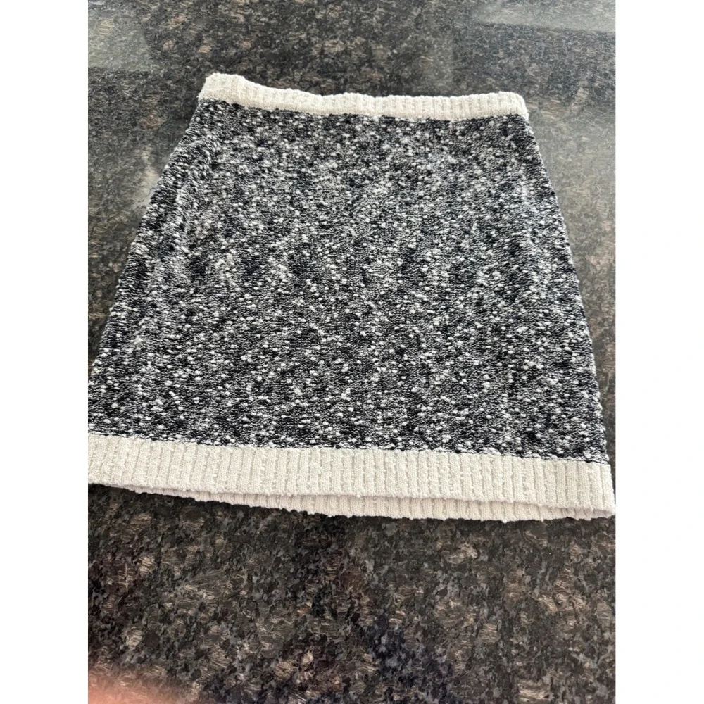 Cinq a Sept Adalee Skirt Navy Ivory Knit Tweed‎ Mini ZK933A8185Z Womens Size M